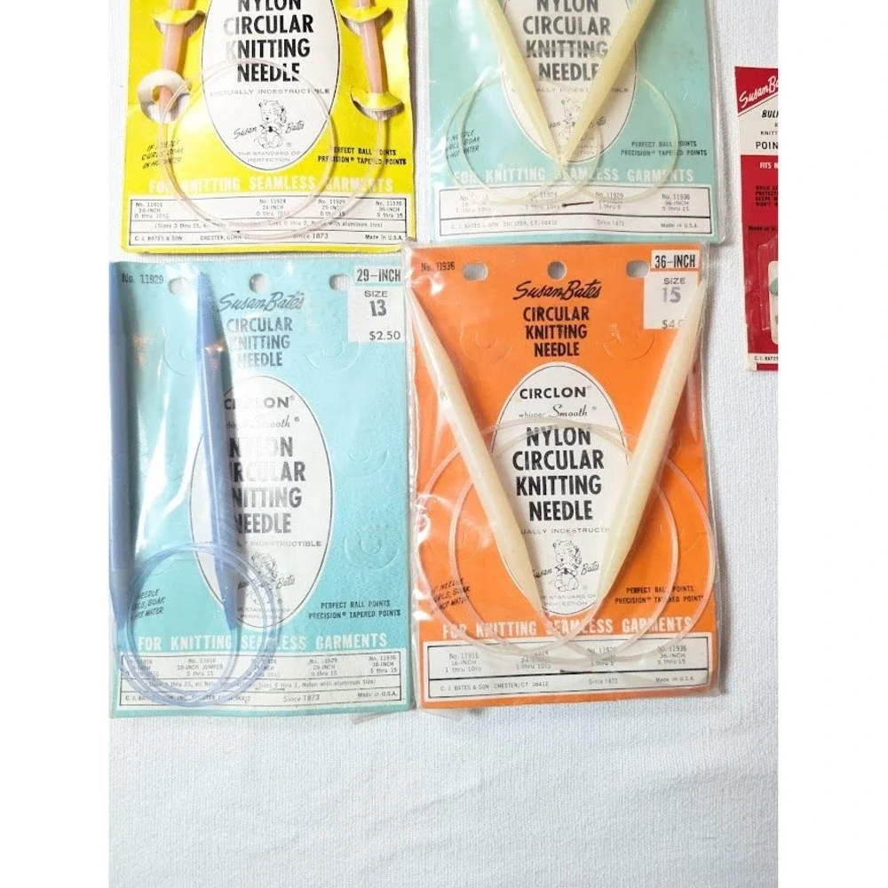 2Set Susan Bates circular knitting needle 10.5 11 13 15 Different Length Stopper